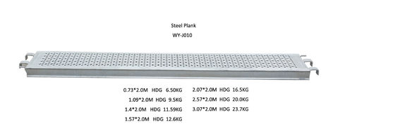 Trung Quốc Bảng giá đỡ tấm kim loại giàn giáo 3.07 / 2.57 / 2.07 / 1.57 / 1.4 / 0.73m * 320 * 1.5mm nhà cung cấp
